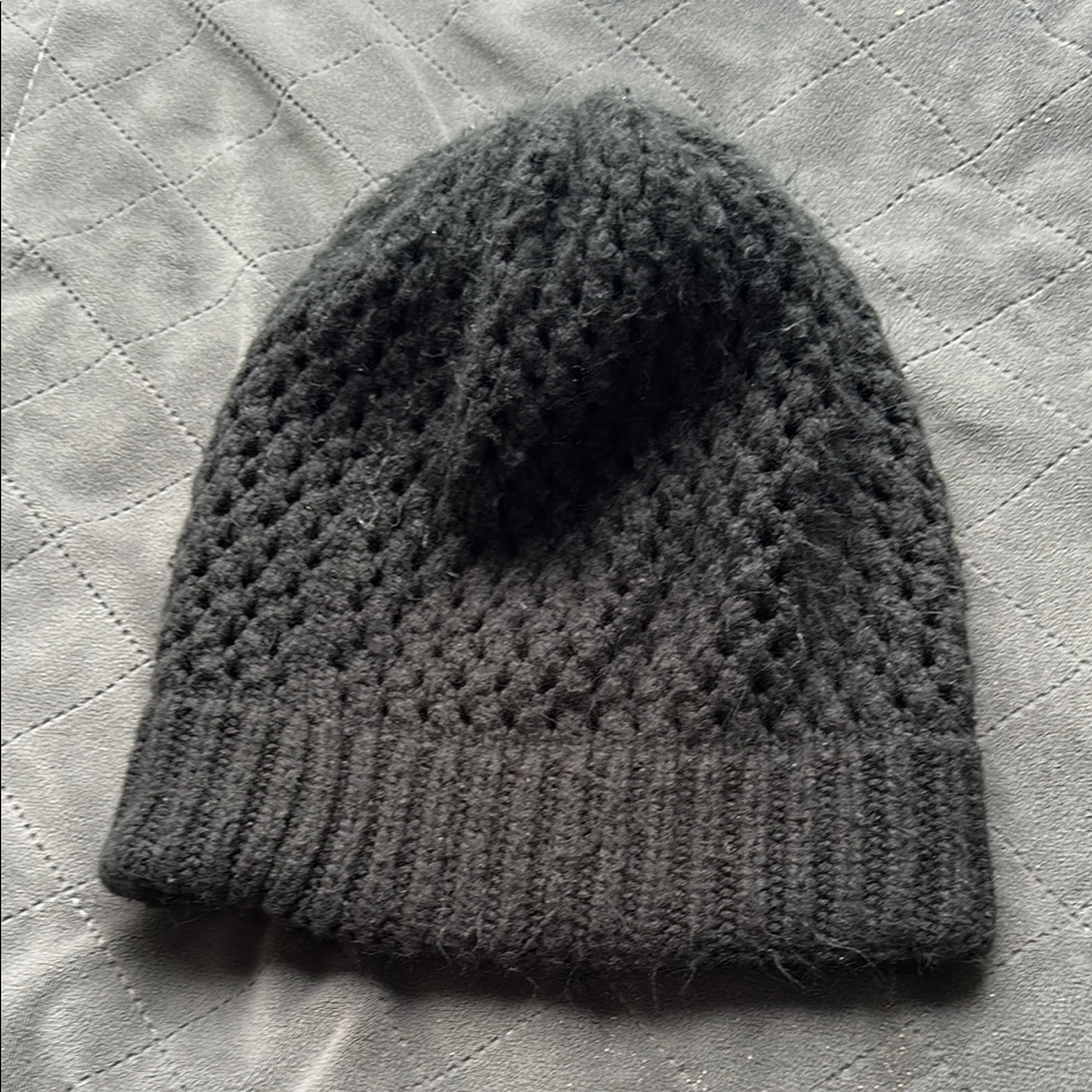 The North Face Black Knit Hat with Textured Patterns​ - Picture 5 of 5
